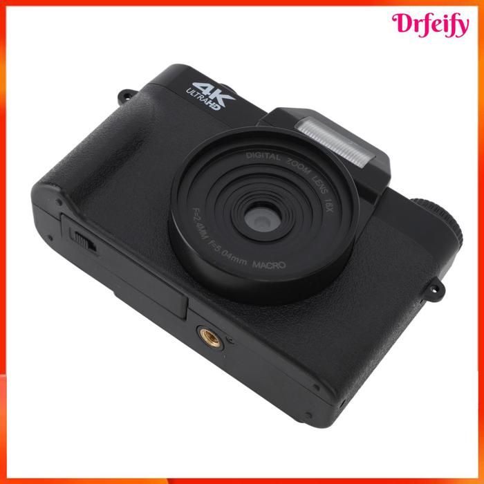 Appareil photo numérique 4K, 48 MP HD, zoom numérique 16x, appareil photo de poche portable avec écran TFT de 6,1 cm pour photographie de voyage, appareil photo de voyage compact pour enfants