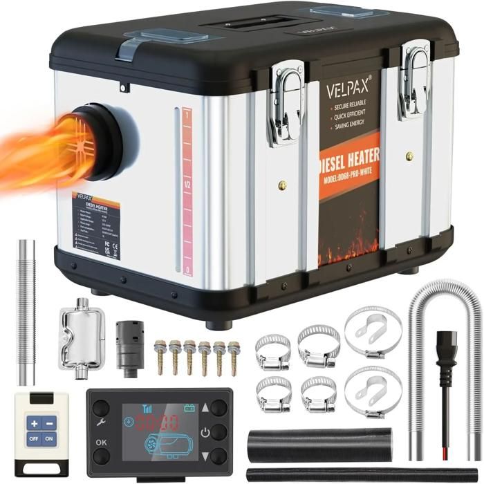 Chauffage Diesel 8 KW 12V Tout-en-Un Portable Chauffage à Air Diesel016-052 L/h