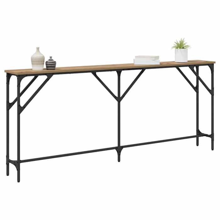 Table de Canapé SWEETY Marron Table console - Pour Entrée Couloir - chêne artisanal 180x23x75cm CL87670035232