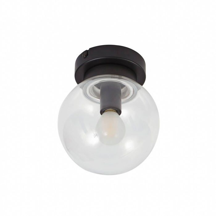 Plafonnier - Lucande - lampe de plafond - Verre - noir transparent Plafonnier - Lucande - lampe de plafond - Verre - noir transparent