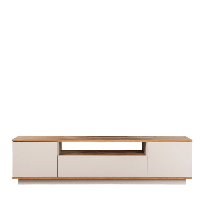 Fritz - Meuble TV 3 portes en bois L180cm - Beige Fritz - Meuble TV 3 portes en bois L180cm - Beige
