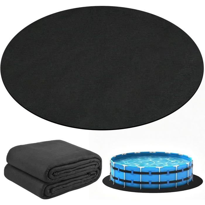 Tapis de sol pour piscine ronde 3,7 m antidérapant, ultra absorbant — free download
