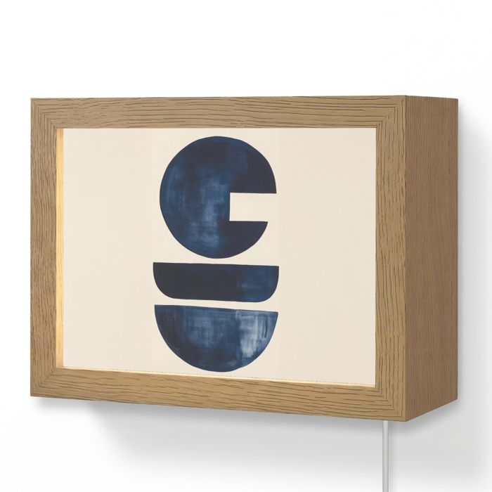 Applique Murale LED - Lampe de Chevet Murale Design - Motif Formes - Bleu - Abstrait 20x15 cm Couleur Bleu foncé - OnlyWow