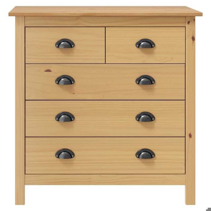Bois 1 PC Buffet bas/Cabinet/Commode moderne avec stockage Hill 79x40x80 cm Bois de pin solide bb3376
