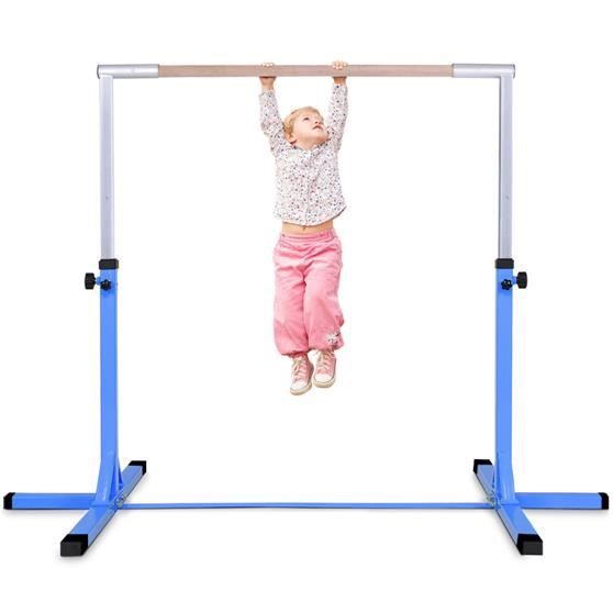 Barre de gymnastique pour enfants avec hauteur réglable et barre horiz