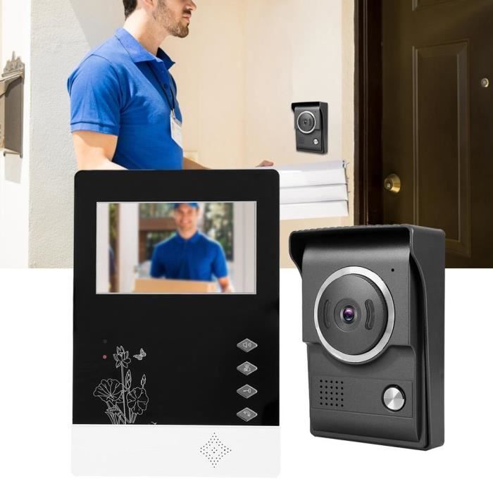 Fonction interphone int/érieur Appel /étanche Surveillance Interphone vid/éo Couleur 7 Pouces avec Vision Nocturne interphone EU d/éverrouillage