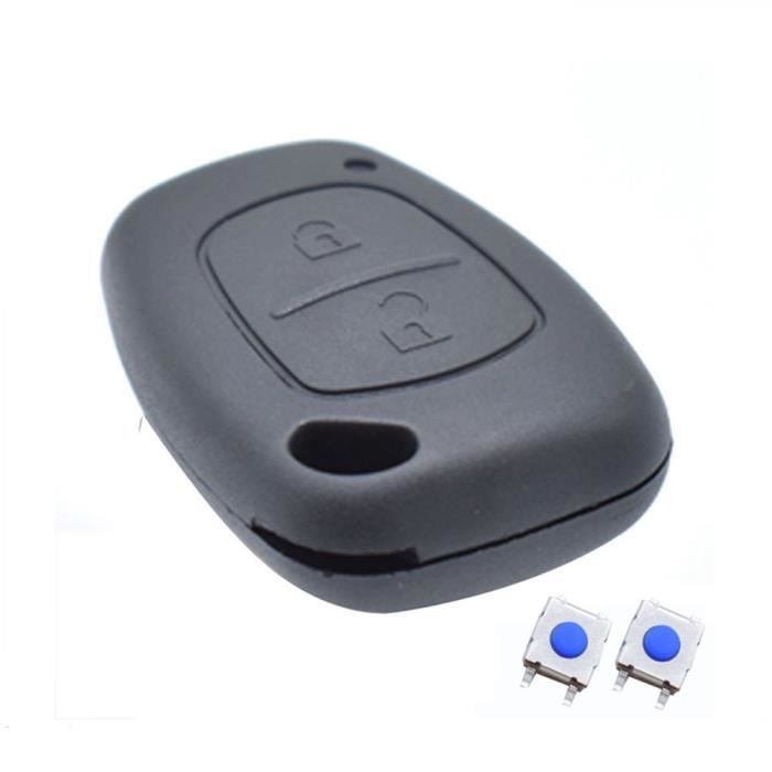 Pour Renault Kangoo Traffic Master Nissan Interstar Primastar Opel Vivaro Movano 2004 – 2009 Remote Key Case +2 Button Pad Switch