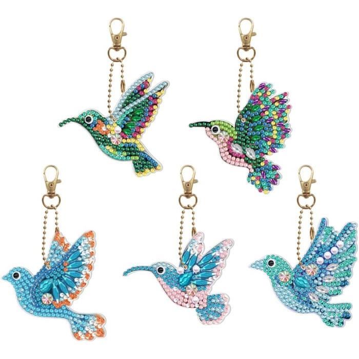 Kit DIY Diamond Painting Noël - 20 Porte-clés Pendentifs à Décorer Avec Diamants 5D - Idée Cadeau Créative