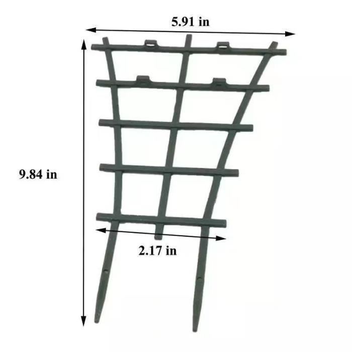 2 Treillis Pour Plantes En Acrylique Transparent – Forme U, 35 X 10 Cm – Avec 20 Attaches – Pour Plantes Grimpantes En Pot Intérieur/extérieur