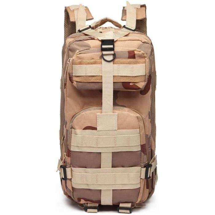 Sac à Dos Tactique 20L - Militaire Molle Assault - Noir - Neuf
