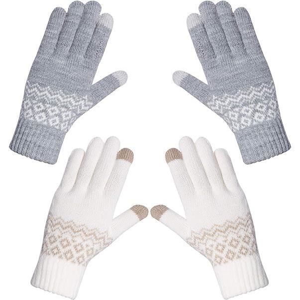 Gants femme - élégant écran tactile chaud une couche de velours de laine  gants d’hiver-rose