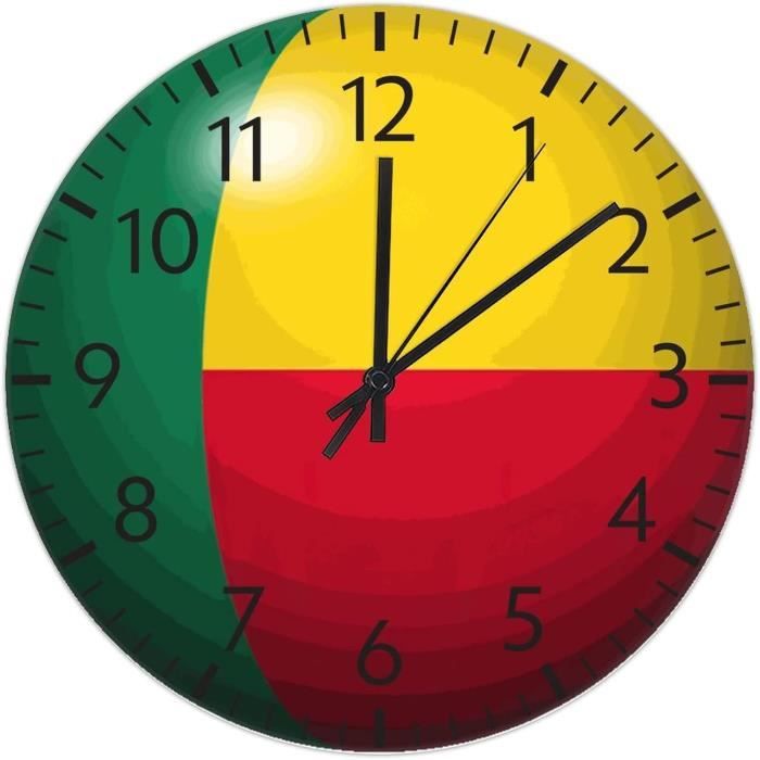 Horloge Murale Aquarelle Olives 24 Cm - Silencieuse, Sans Tic-tac, Piles Non Fournies, Décoration Cuisine/bureau