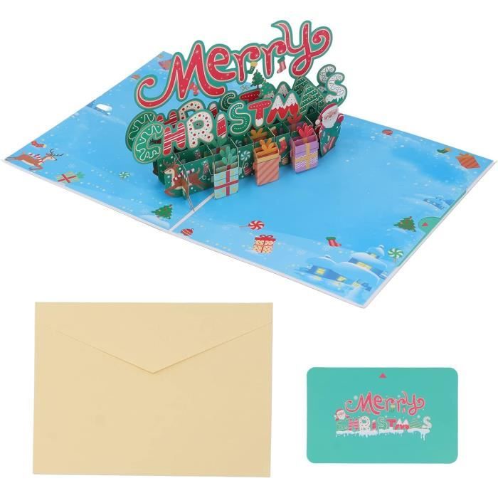 Cartes De Noël 3D Avec Enveloppe | La Déco De Noël