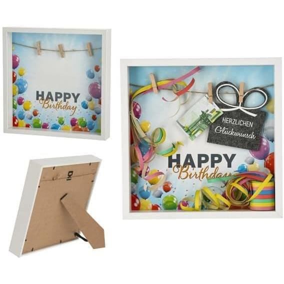 Cadre Photo Happy Birthday - I Cadeau En Argent Pour Anniversaire - 28 ...