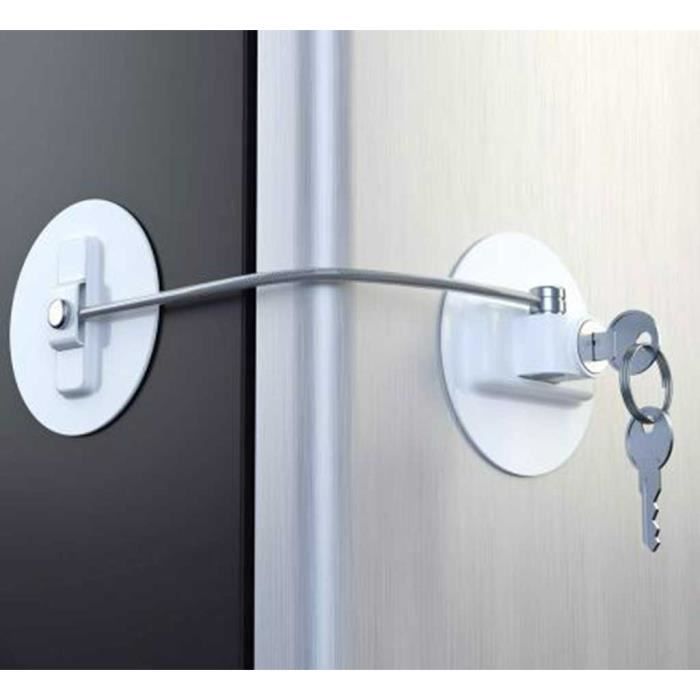 Verrouillage de Sécurité avec Adhésif Réfrigérateurs Porte Sans Perceuse/Outils pour Frigo Tiroir Fours Armoires Placard JUNSHUO 2 x Serrures de Sécurité pour Enfants Bébés Cabinet 