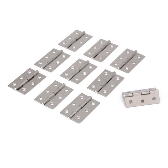10x Petite Vintage Métal charnières de meuble boîte à bijoux maison de poupée Charnières de porte 30*25mm