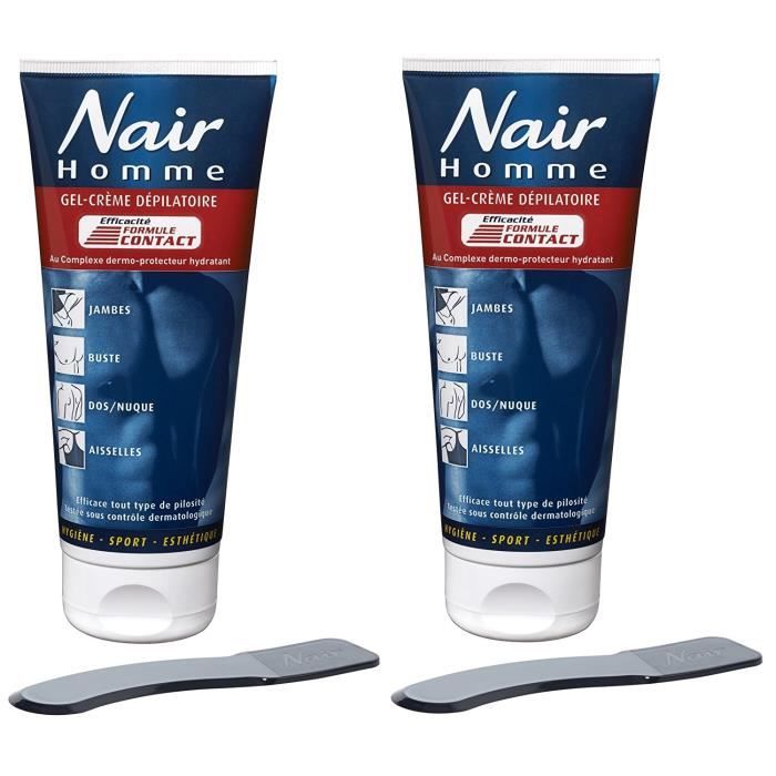 Nair GelCrème Dépilatoire Homme Tube 200 ml + Spatule Lot de 2 Cdiscount Au quotidien