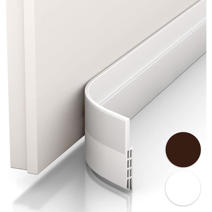 Blanc Joint de porte coupe-vent auto-adhésif pour portes, 94 cm sous porte  coupe-vent