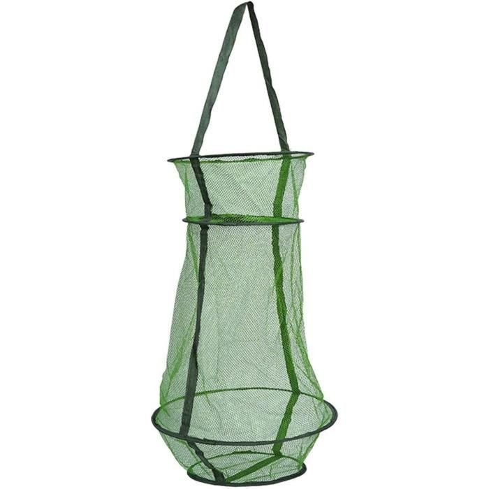 Panier Poisson Portable Épuisette Pêche Flottante - Filet Pliable Nylon Pour Poissons Appâts Filet Appâts Nylon