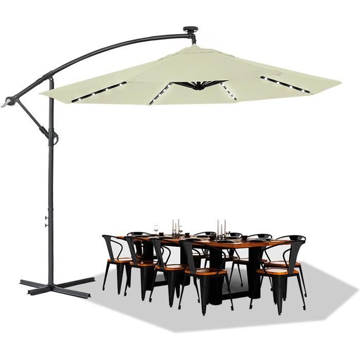 KESSER® Parasol Déporté En Aluminium + Housse De 350 Cm