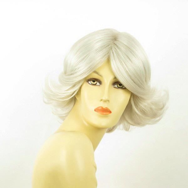 Perruque Courte Femme Eleonore LG26 - Blond Clair Doré, Synthétique Bouclé, Longueur 35 Cm, Taille Large