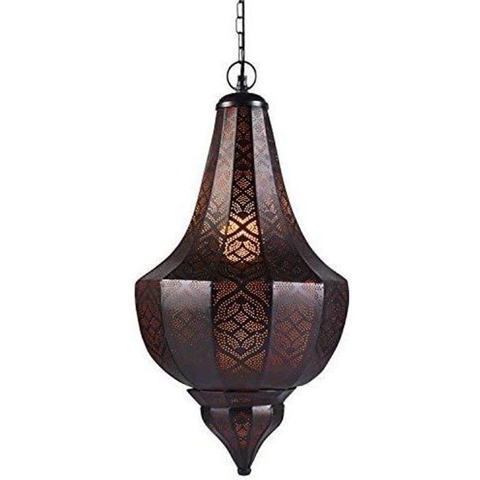 Plafonnier Etoile Andalouse - Artisanat Marocain - Modèle Etoile Azrak