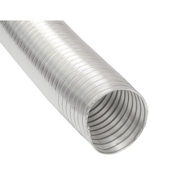Oopen Tuyau de ventilation en PVC flexible en aluminium 100 mm de diamètre pour extracteur de ventilation/hydroponie Gris 5 m
