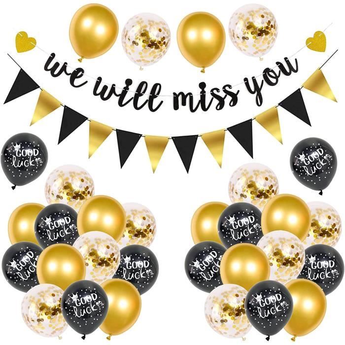 Bannière We Will Miss You,Pré-Enfilée Sans Bricolage Guirlande à