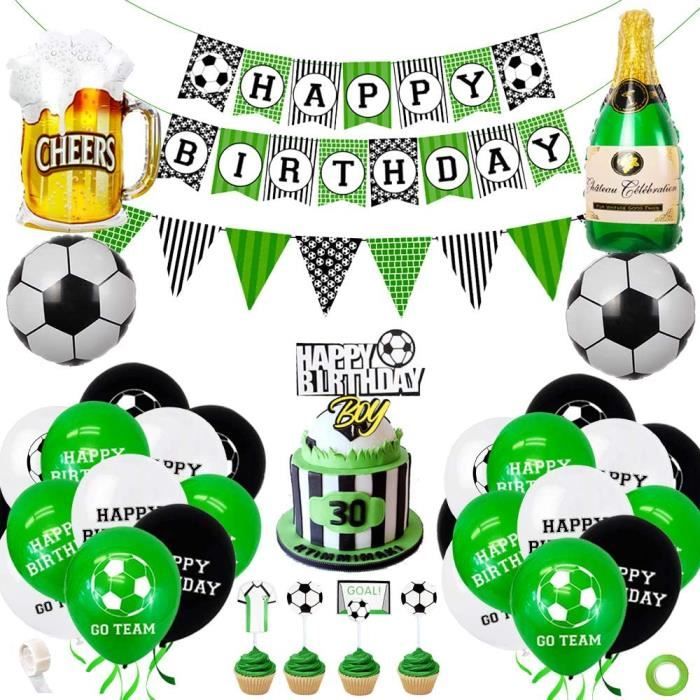 Decoration Anniversaire Garcons Football Decoration Fete Anniversaire Et Happy Birthday Banniere Ballon Football Ballon Film Alumini Cdiscount Maison
