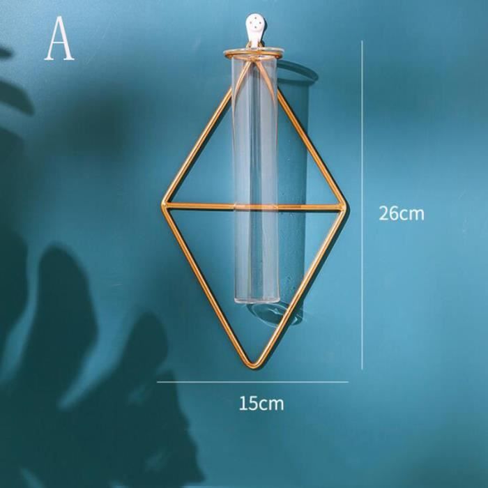 UN Vase en verre mural, décoration murale, Vases à fleurs suspendus