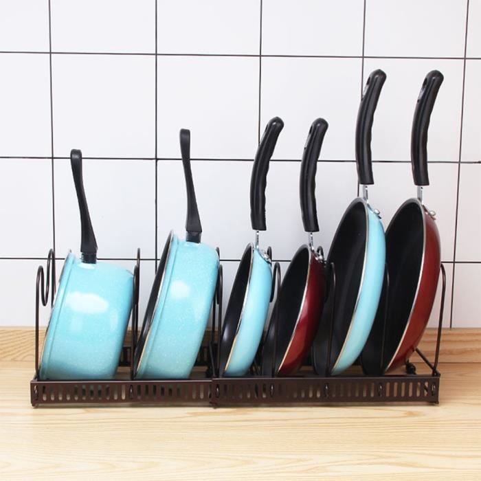 Organisateur De Couvercles De Casseroles - Range-Couvercles Pliable Avec Égouttoir Intégré - 3
