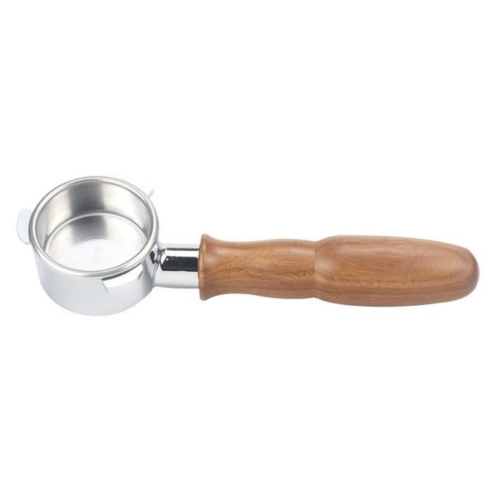 Porte-filtre à Café Sans Fond 54mm Premium Avec Poignée En Bois Massif - Compatible Sage Breville Barista Express, Pro, Touch & Plus