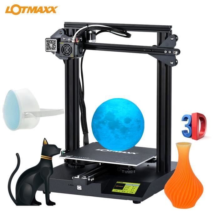 Lotmaxx Sc 10 Kit D Imprimante 3d De Bureau Impression Silencieuse 235 235 280 Mm Volume De Construction Avec Ecran Tactile Prix Pas Cher Cdiscount