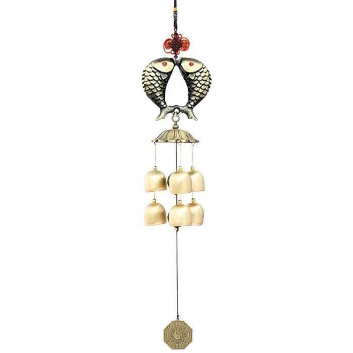 Star Hanging Mobile Décoration Avec Cloches peinte à la main en métal avec perles
