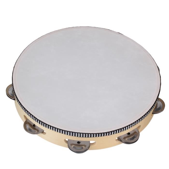 10 « tambour à main tambourin round un instrument de musique métal