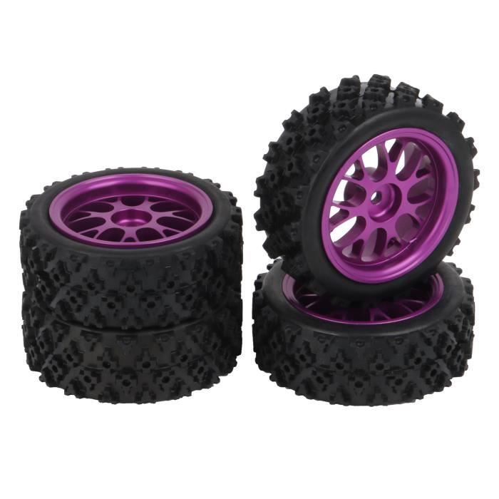 4pcs Jante De Roue À 7 Rayons+double Flèche Pneu Pour RC1: 10 On Road