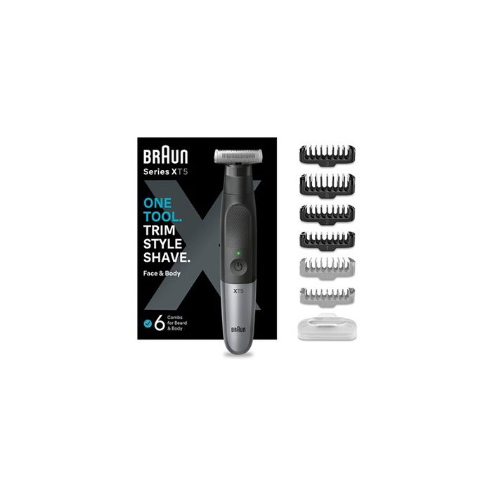 Tondeuse - Braun - XT5200 - Acier inoxydable - Rechargeable - Étanche