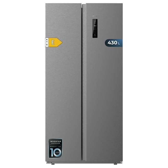 Cecotec Réfrigérateur Américain 2 Portes Bolero CoolMarket SBS 430 Sombre E: Side by Side 430 L Hauteur 176 cm et 84 cm de Largeur