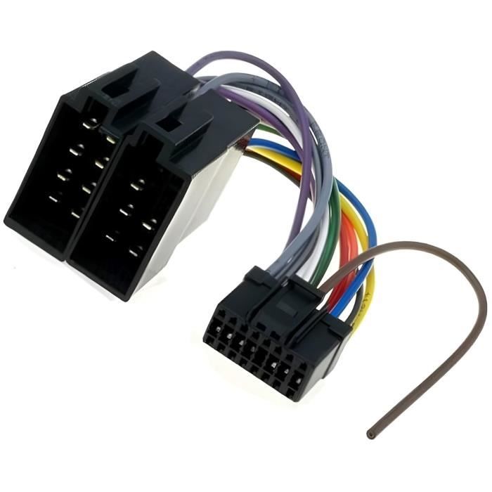 Adaptateur ISO Sound-way - Faisceau Compatible Autoradio JVC/Kenwood 16 Broches