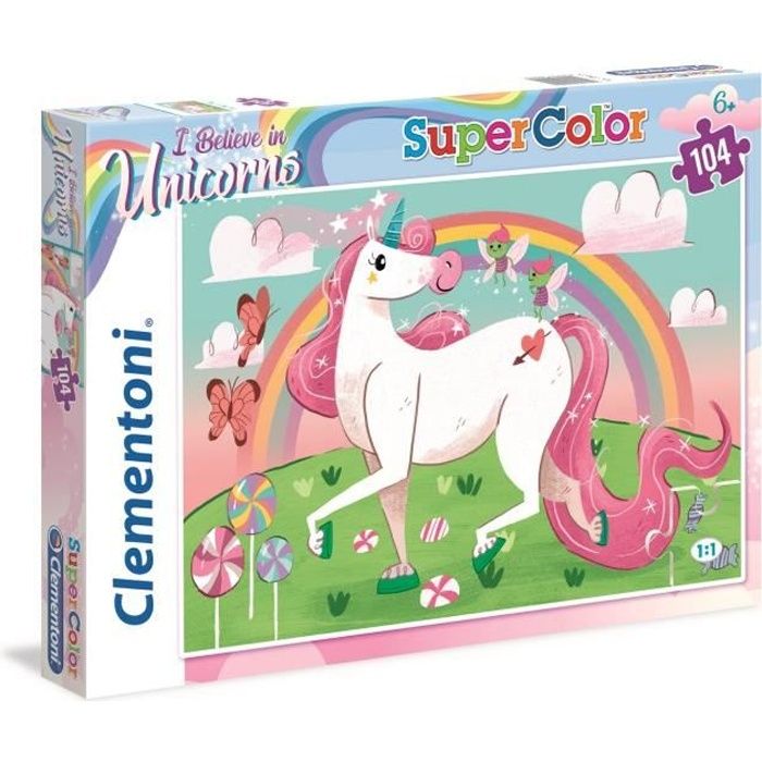 Puzzle Licornes - Clementoni - 104 pièces - Fille - A partir de 6 ans -  Cdiscount Jeux - Jouets