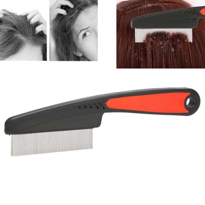 peigne à poux professionnel Peigne à dents fines en acier inoxydable Peigne à poux Peigne à cheveux professionnel pour LS008