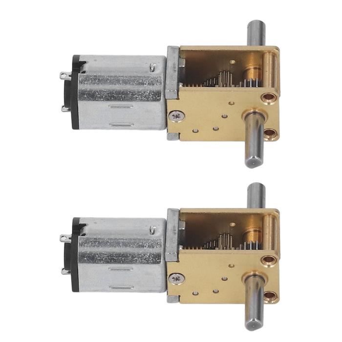 Moteur à Engrenages à Vis Sans Fin 12V DC - Vitesse 25 Tr/min, Couple élevé - Double Arbre Sortie