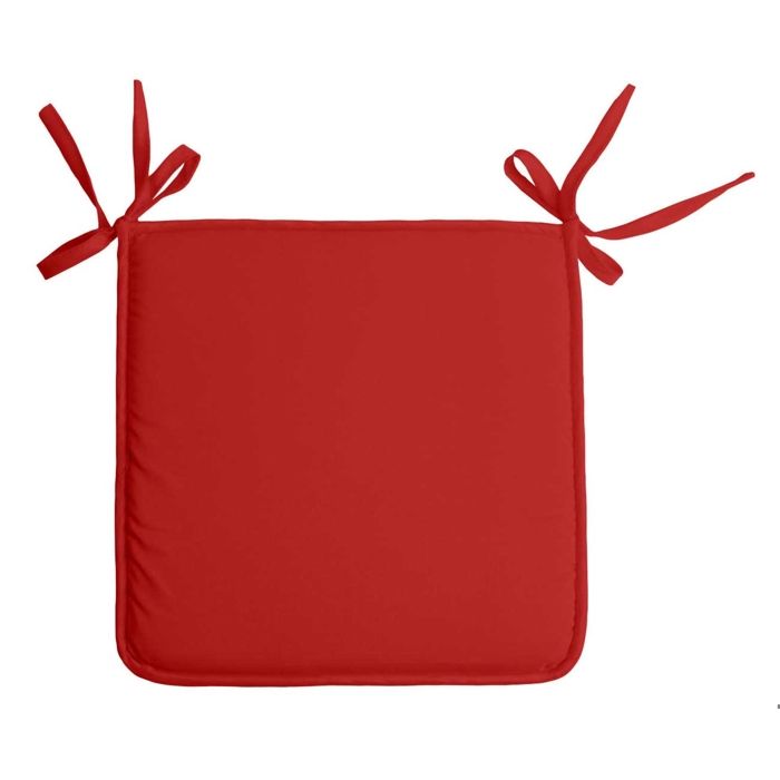 Galette de chaise unie aux multiples couleurs Rouge 38x38 cm Galette de chaise unie aux multiples couleurs Rouge 38x38 cm
