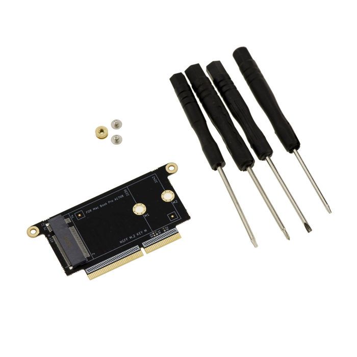 KALEA Adattatore SATA Per SSD Apple 2010-2012 – Doppio Slot 6+12 E 8+18 Pin, Chassis 2.5″ Con Switch