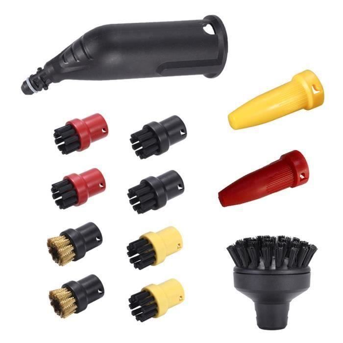 Lot de 6 brosses rondes pour Kärcher - Molbory - Brosse ronde pour nettoyeur vapeur Kärcher - Accessoires SC1