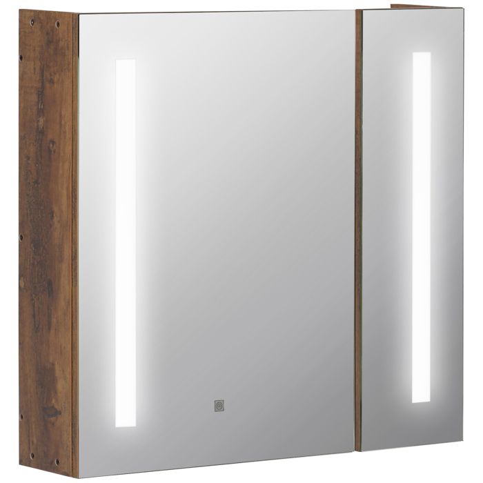 Miroir lumineux LED armoire murale design de salle de bain 2 en 1 dim