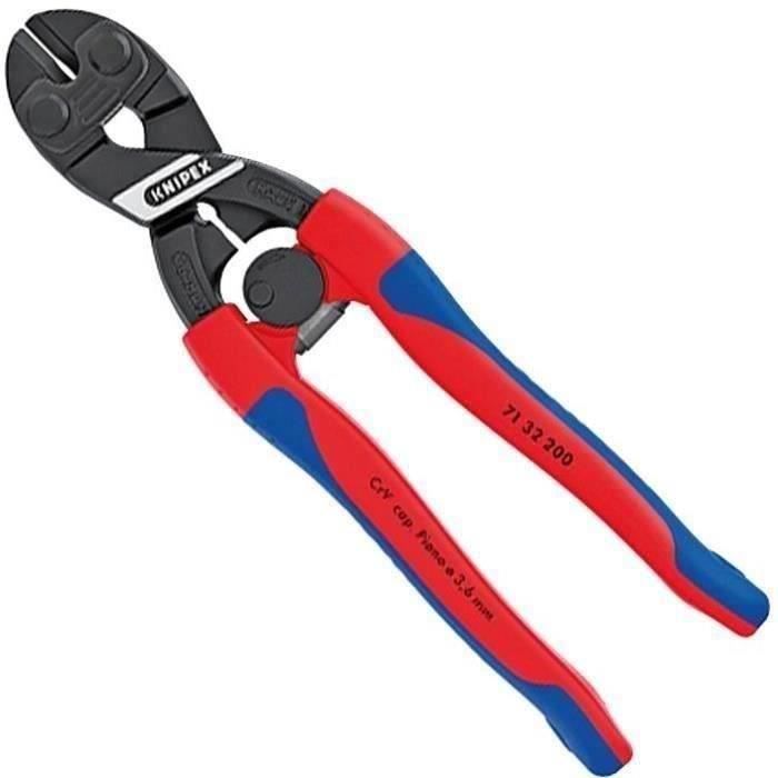 Coupe boulons compact cobolt 7132 200 mm - KNIPEX - Coupante - Acier - Rouge