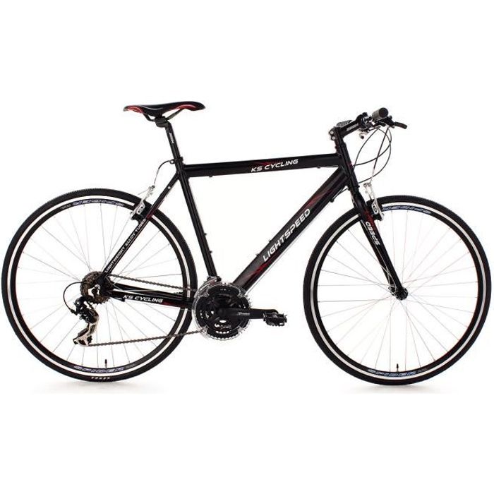 Vélo de route - KS CYCLING - 201B - Homme - Noir - Adapté pour les dénivelés