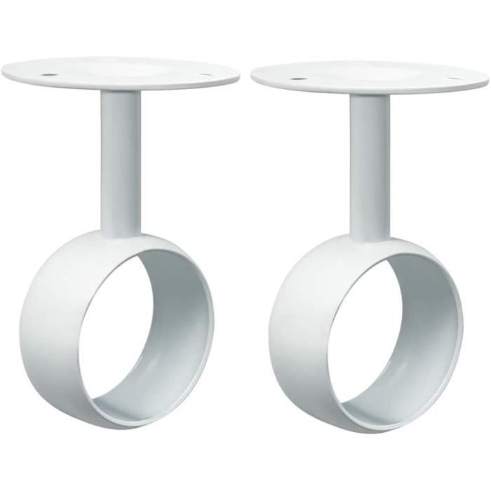 2 Supports Plafond Tringle Rideau INCREWAY - Acier Inoxydable - Pour Tringle ≤25mm