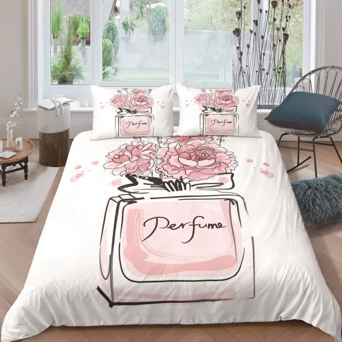 Parure De Lit Bébé Marie Les Aristochats - Housse Couette + Taie 100x135cm - Coton Rose